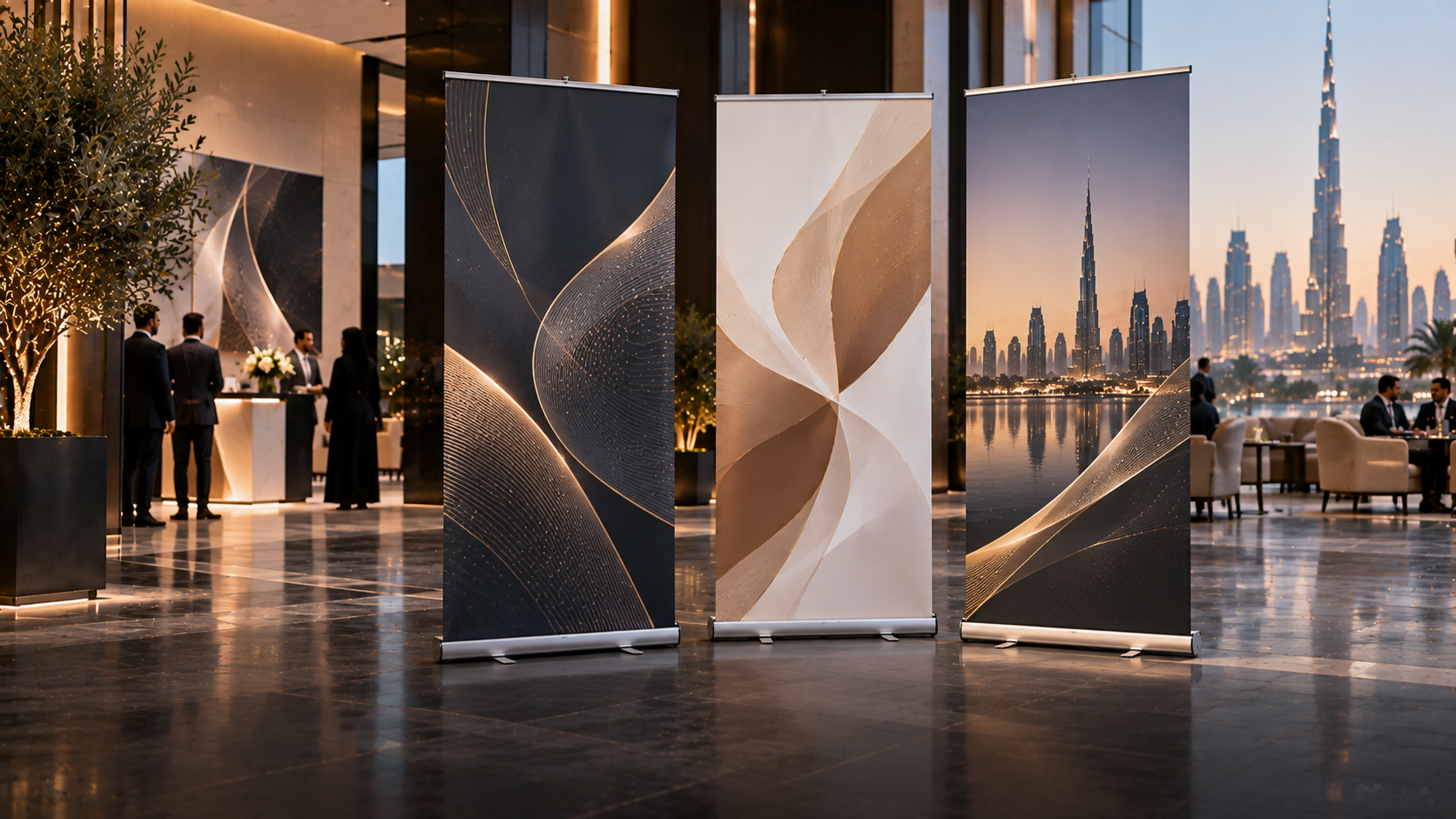 Roll-up banner stands