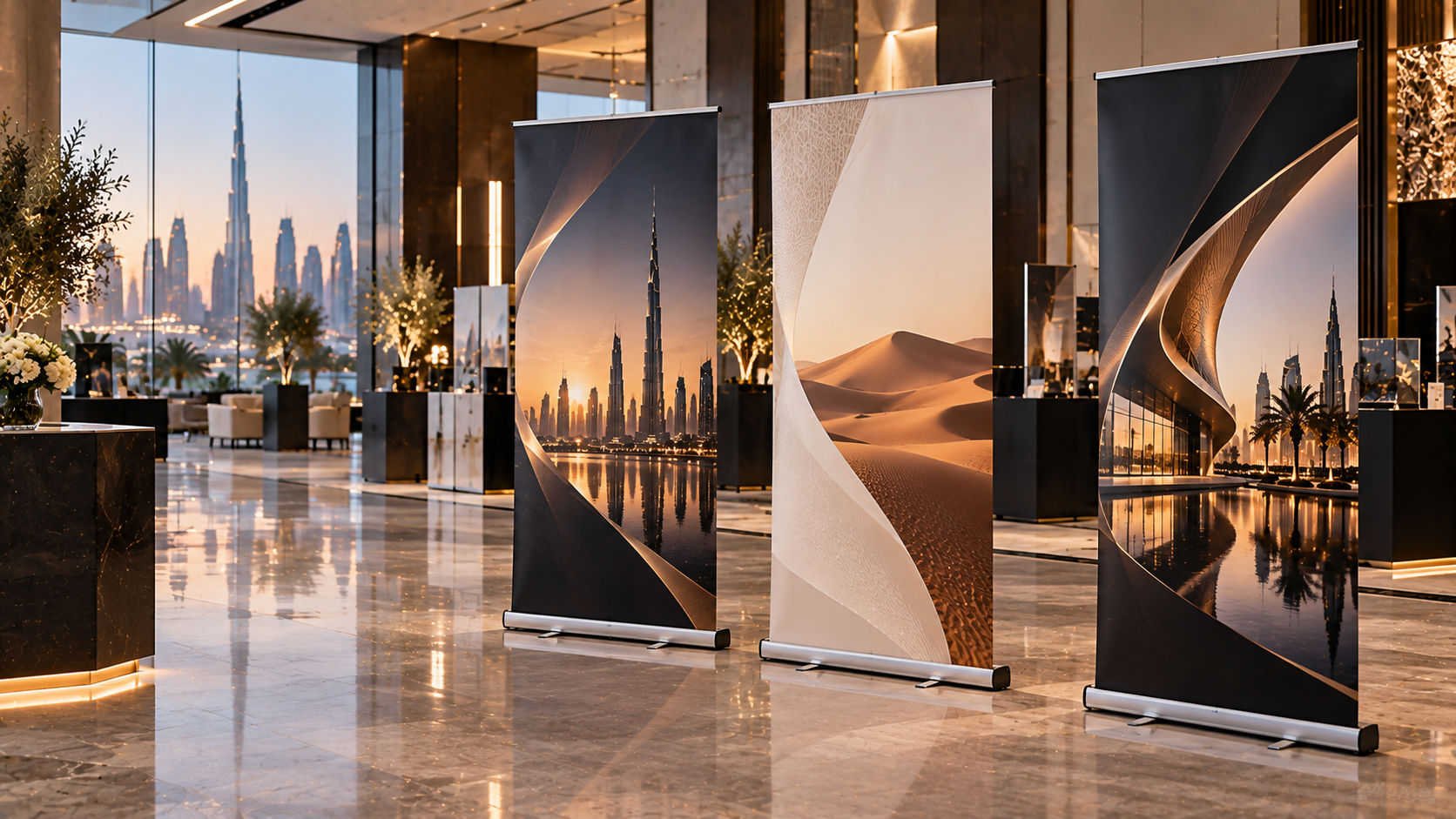 Roll-up banner display